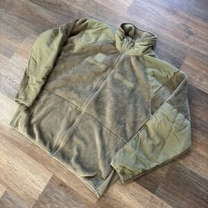 US Military Gen III Cold Weather Fleece‎ Jacket Green Sz Large Long
